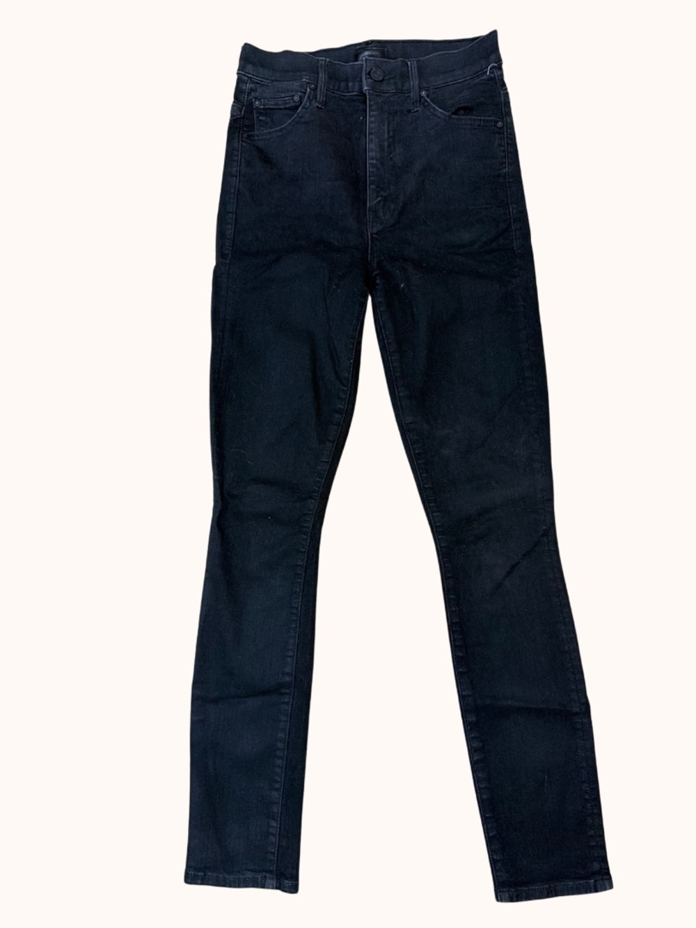MOTHER Women's Coated Skinny Jeans in Black